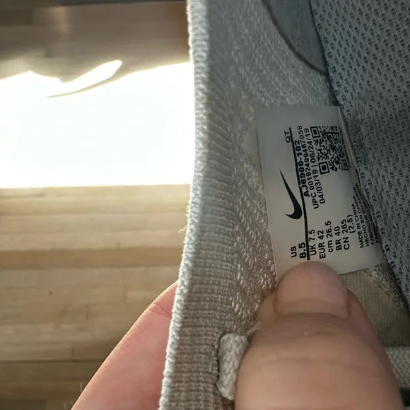 Nike Light Gray/White VaporMax Sneakers - Picture 7 of 7